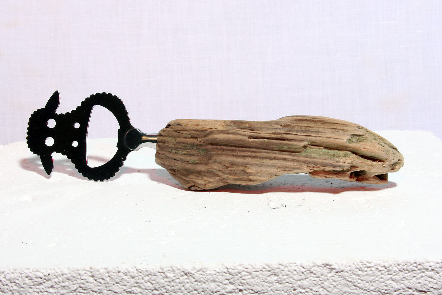 BOTTLE OPENER 'Sheep Shawn' with DRIFTWOOD handle, sheep cutlery, handcrafted by StoneSoftArt