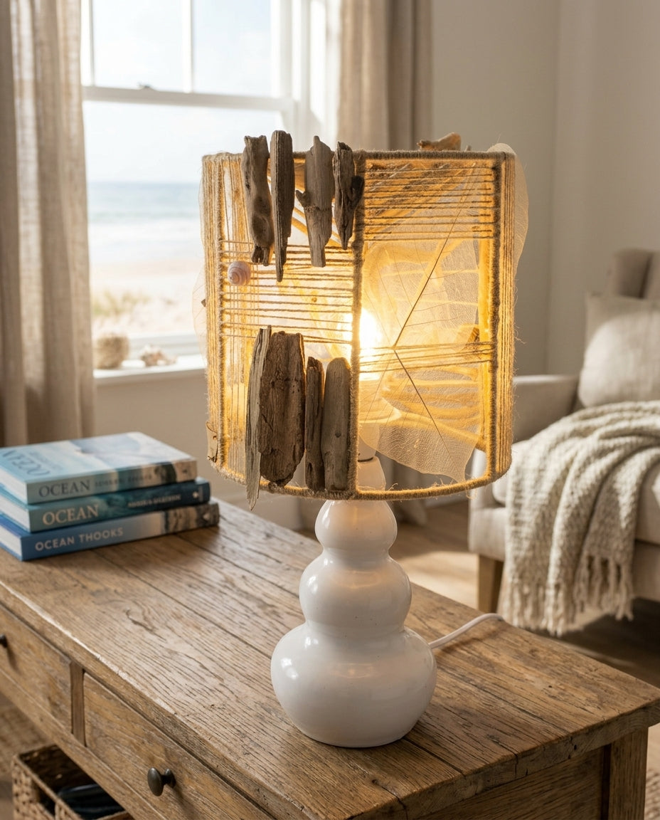 Lovely ACCENT Table LAMP 'FRYA' with white French midcentury ceramic base