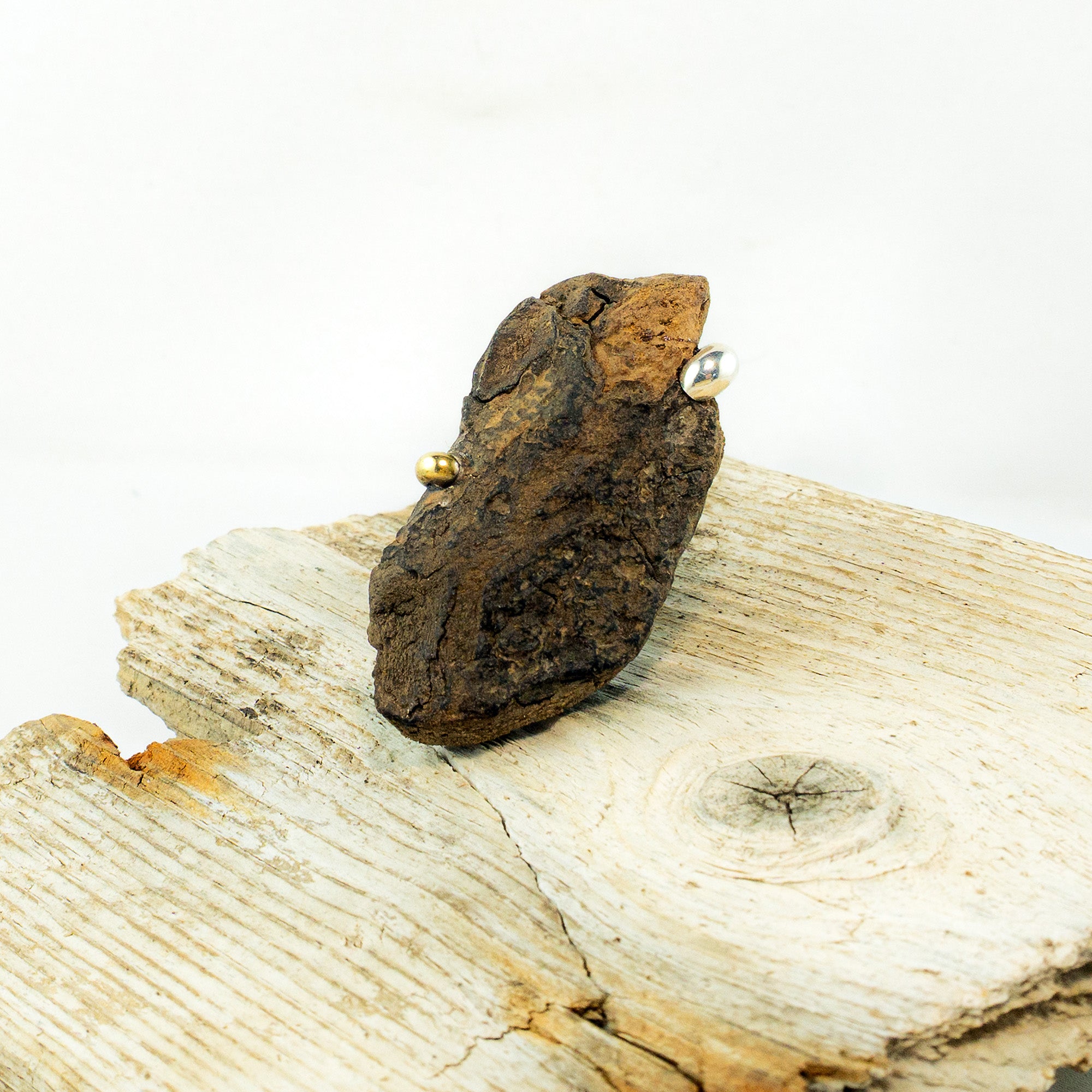 Unique Adjustable Driftwood Ring THORKIL - Sustainable Jewelry 925 Silver