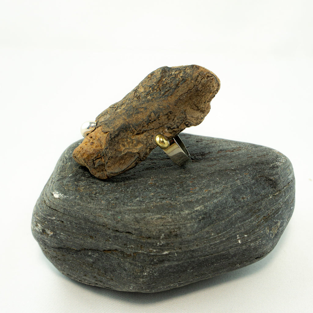 Unique Adjustable Driftwood Ring THORKIL - Sustainable Jewelry 925 Silver