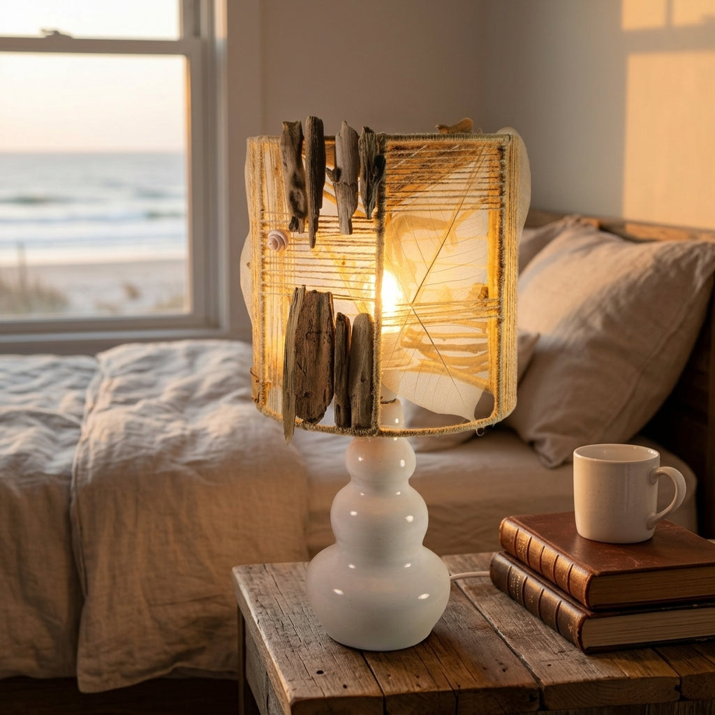 Lovely ACCENT Table LAMP 'FRYA' with white French midcentury ceramic base
