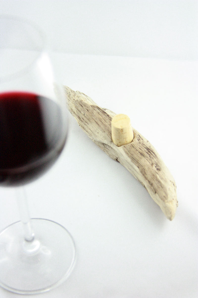 Wine BOTTLE CORK #5 with DRIFTWOOD handle, handcrafted eco friendly gift