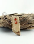 Unique DRIFTWOOD AMBER LEATHER Necklace 'Usedom', sustainable handmade jewelry