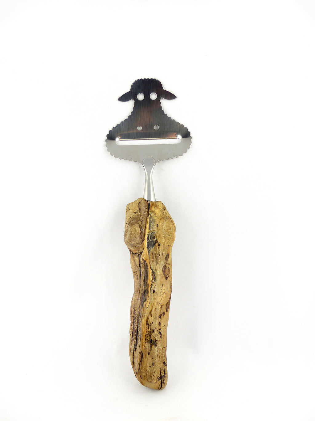 CHEESE SLICER 'Sheep Suzie' with DRIFTWOOD handle, sheep cutlery, handcrafted by StoneSoftArt