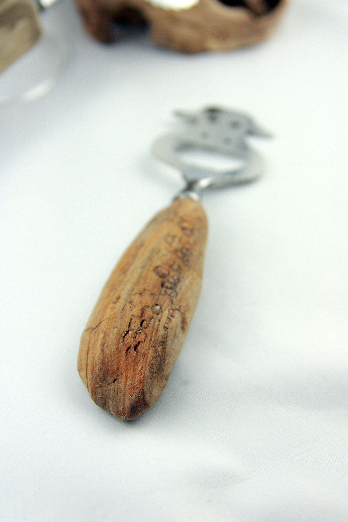 BOTTLE OPENER 'Sheep Shawn' with DRIFTWOOD handle, sheep cutlery, handcrafted by StoneSoftArt