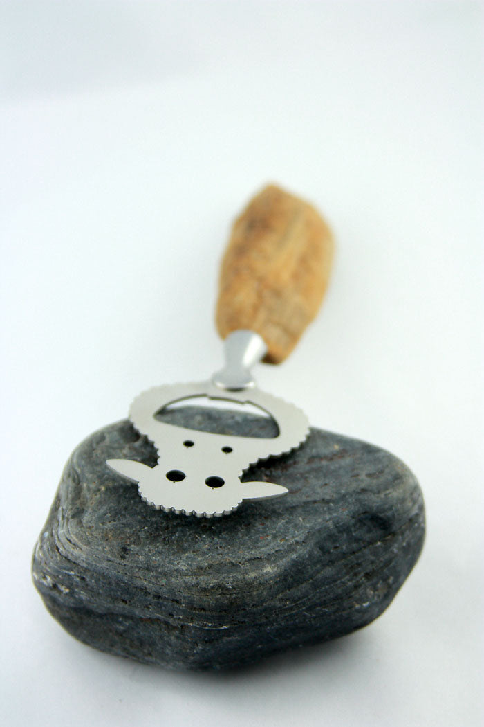 BOTTLE OPENER 'Sheep Shawn' with DRIFTWOOD handle, sheep cutlery, handcrafted by StoneSoftArt