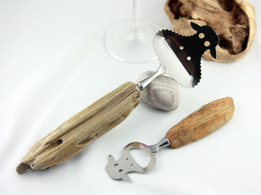 BOTTLE OPENER 'Sheep Shawn' with DRIFTWOOD handle, sheep cutlery, handcrafted by StoneSoftArt
