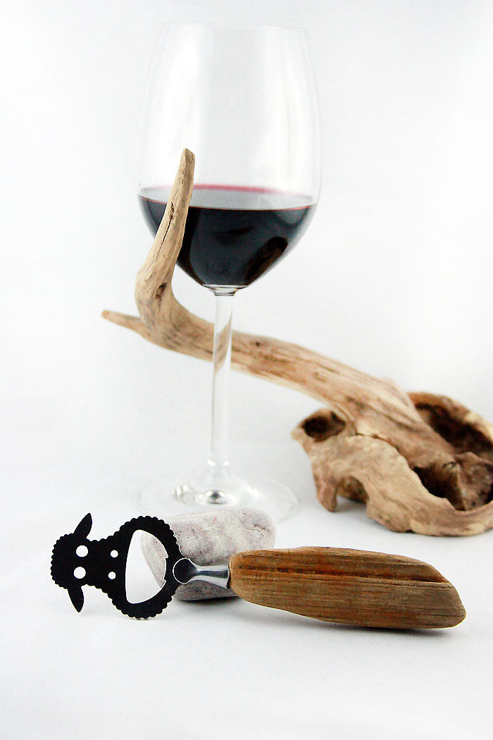 BOTTLE OPENER 'Sheep Shawn' with DRIFTWOOD handle, sheep cutlery, handcrafted by StoneSoftArt