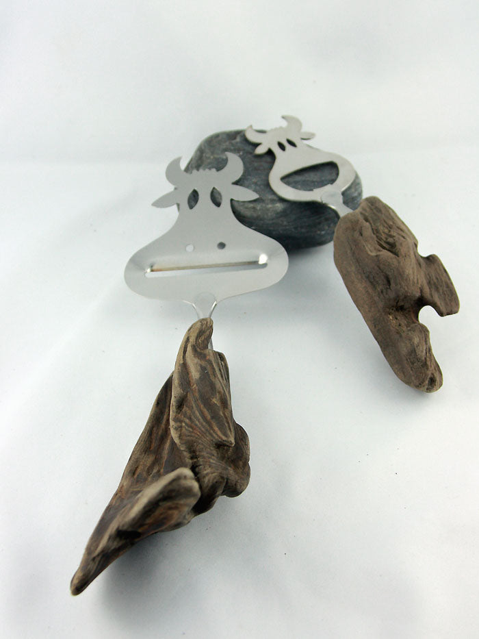 BOTTLE OPENER 'Cow Conny' with DRIFTWOOD handle, cow cutlery, handcrafted by StoneSoftArt