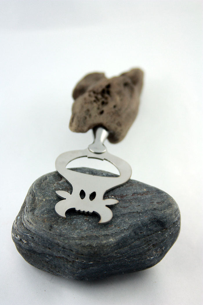 BOTTLE OPENER 'Cow Conny' with DRIFTWOOD handle, cow cutlery, handcrafted by StoneSoftArt