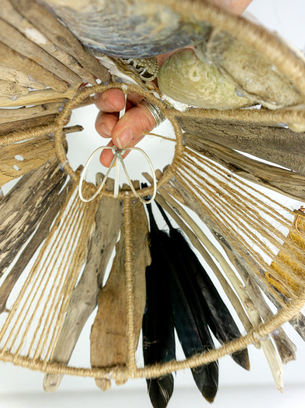 One-of-a-kind DRIFTWOOD TABLE LAMP 'Thore' wooden foot, hand-crafted rustic light