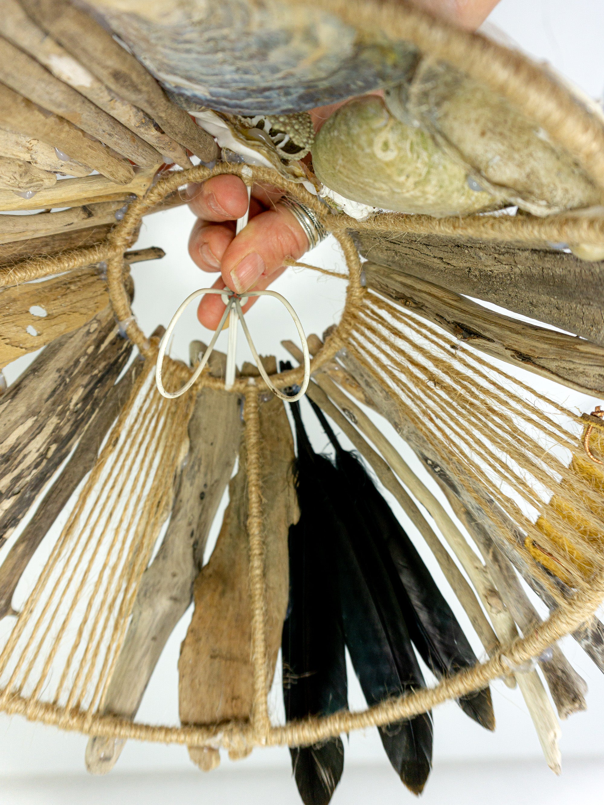 One-of-a-kind DRIFTWOOD TABLE LAMP 'Thore' wooden foot, hand-crafted rustic light