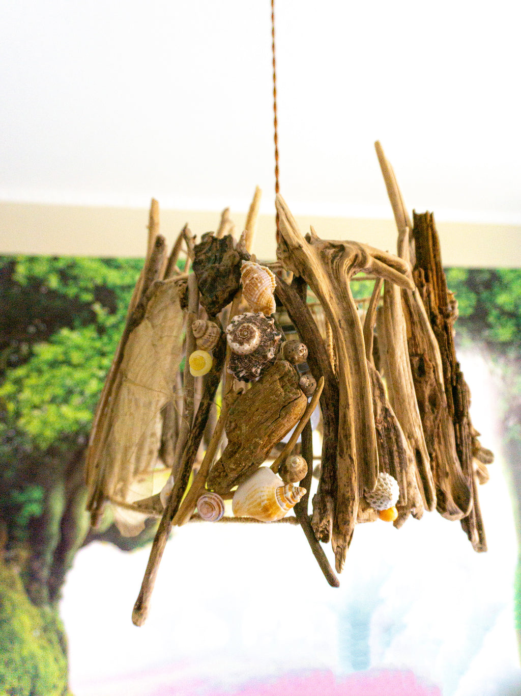 Unique DRIFTWOOD PENDANT LIGHT 'Stockholm', hand-crafted ceiling lamp