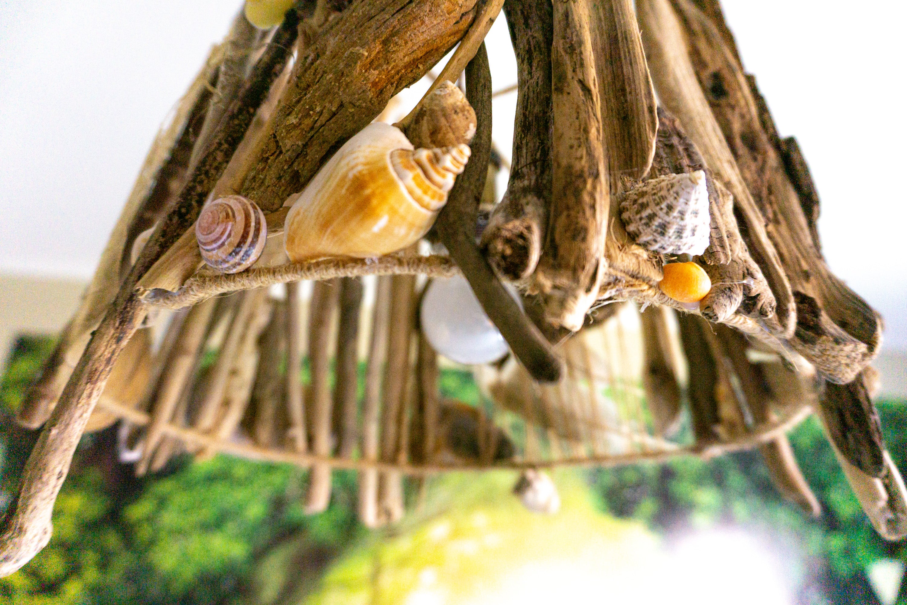 Unique DRIFTWOOD PENDANT LIGHT 'Stockholm', hand-crafted ceiling lamp