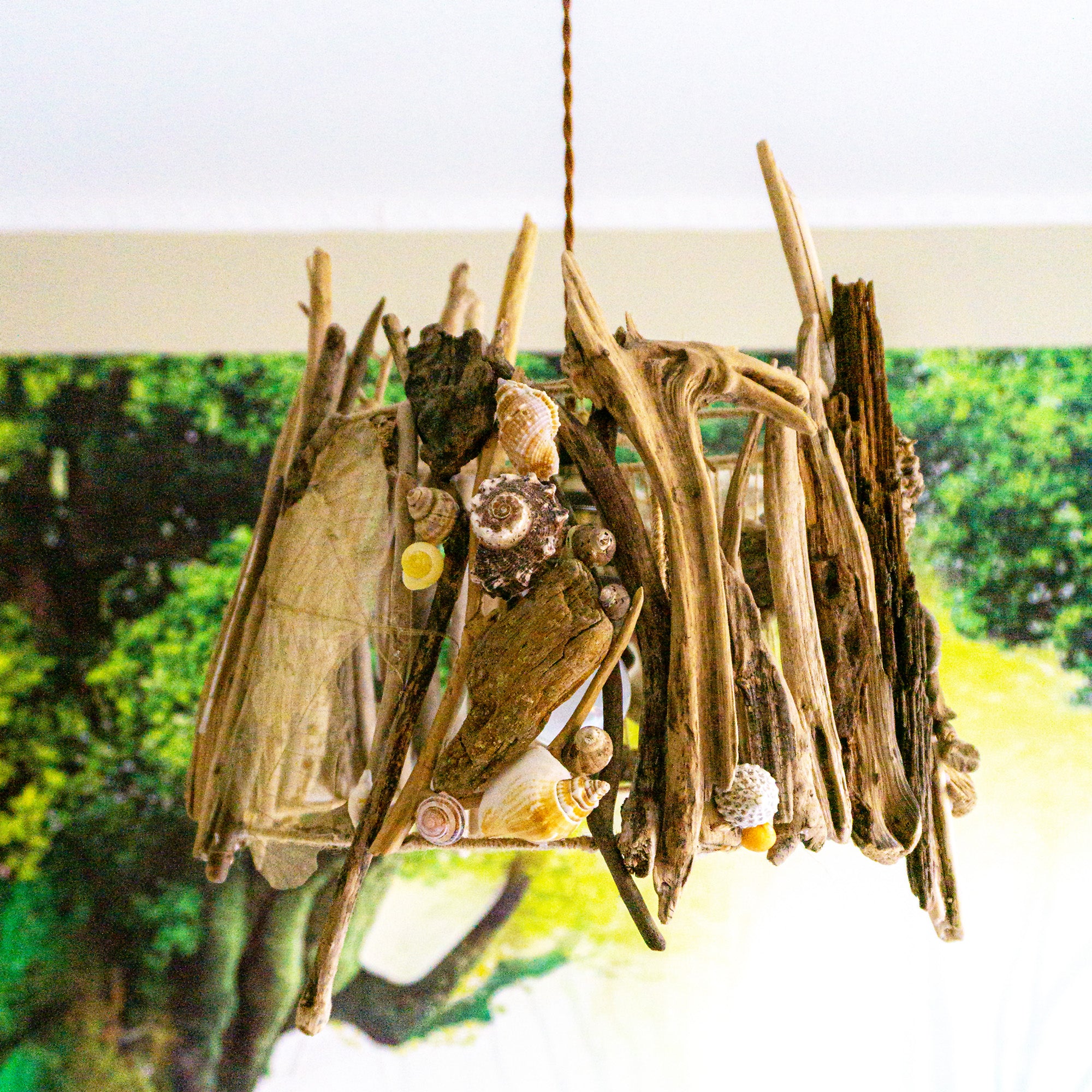 Unique DRIFTWOOD PENDANT LIGHT 'Stockholm', hand-crafted ceiling lamp