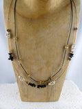 Unique leather shell jasper cork NECKLACE 'Norderoog', sustainable handmade jewelry