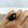 Unique adjustable handmade Driftwood Ring TALIS, 925 Silver