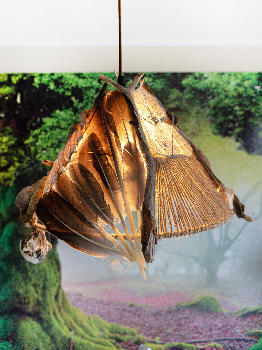 One-of-a-kind DRIFTWOOD PENDANT LIGHT 'Tallin', hand-crafted ceiling lamp