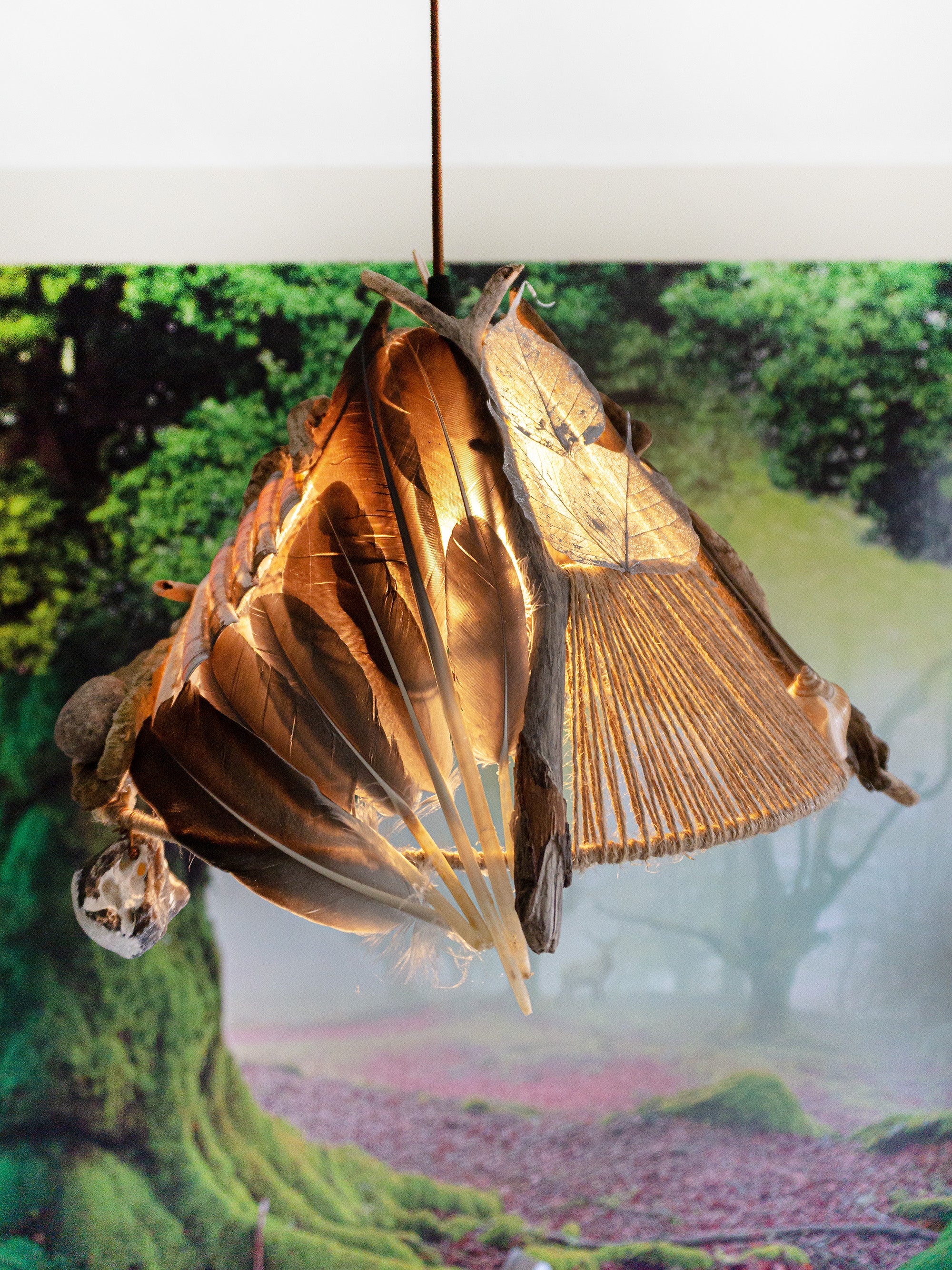 One-of-a-kind DRIFTWOOD PENDANT LIGHT 'Tallin', hand-crafted ceiling lamp