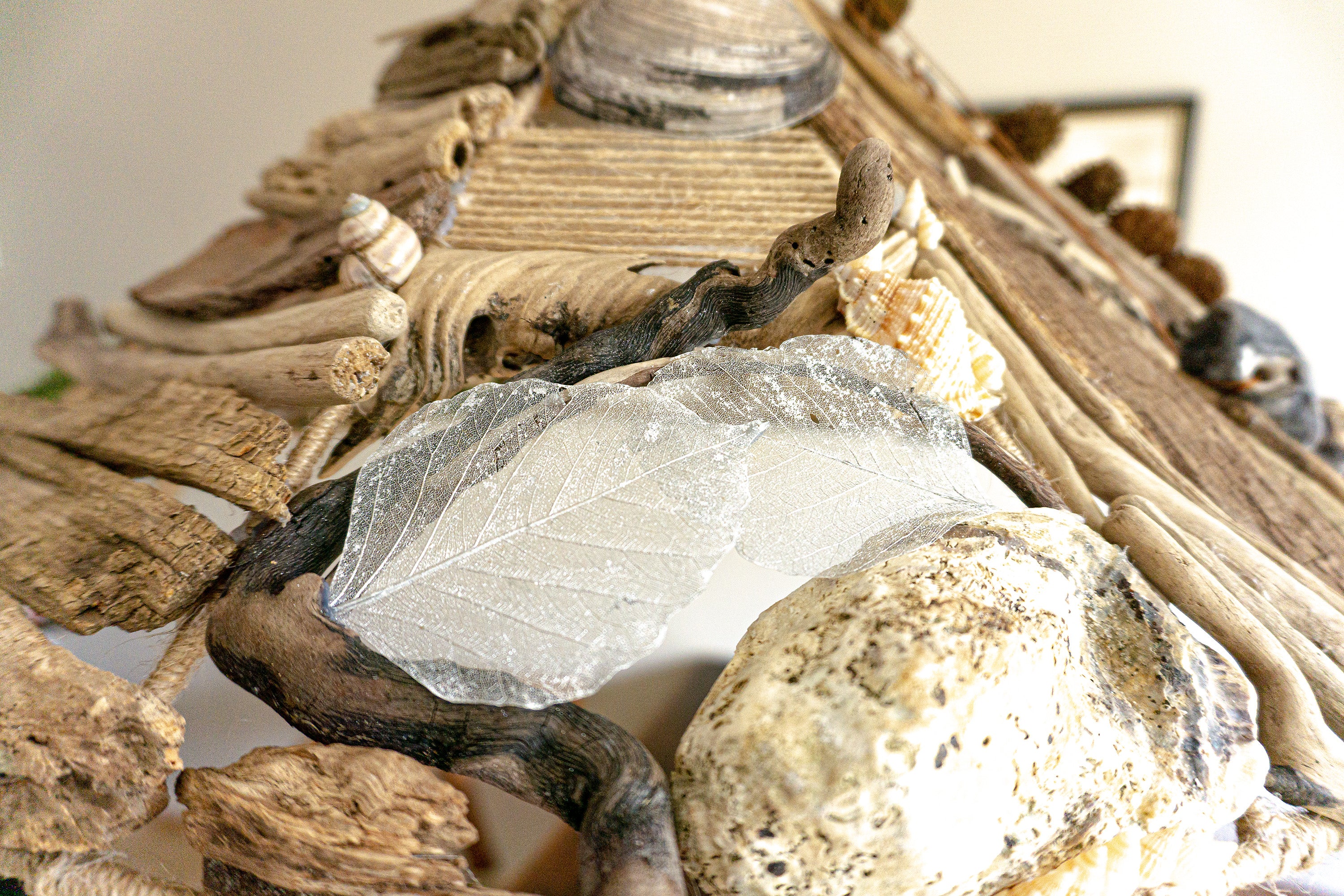 Large unique DRIFTWOOD PENDANT LIGHT 'Malmö', hand-crafted ceiling lamp