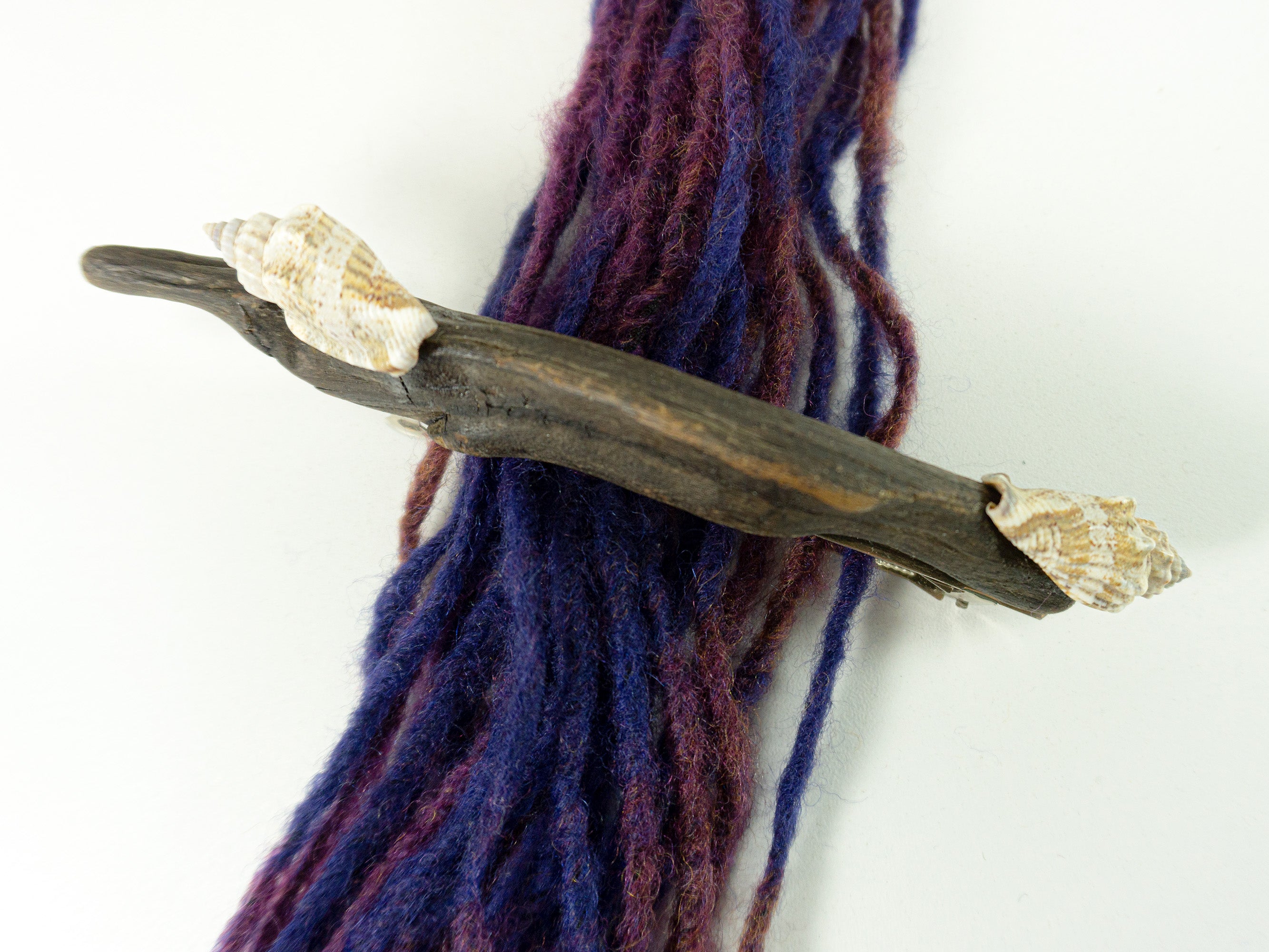 Lovely handcrafted silver DRIFTWOOD HAIR BARRETTE 'Maja' with seashells