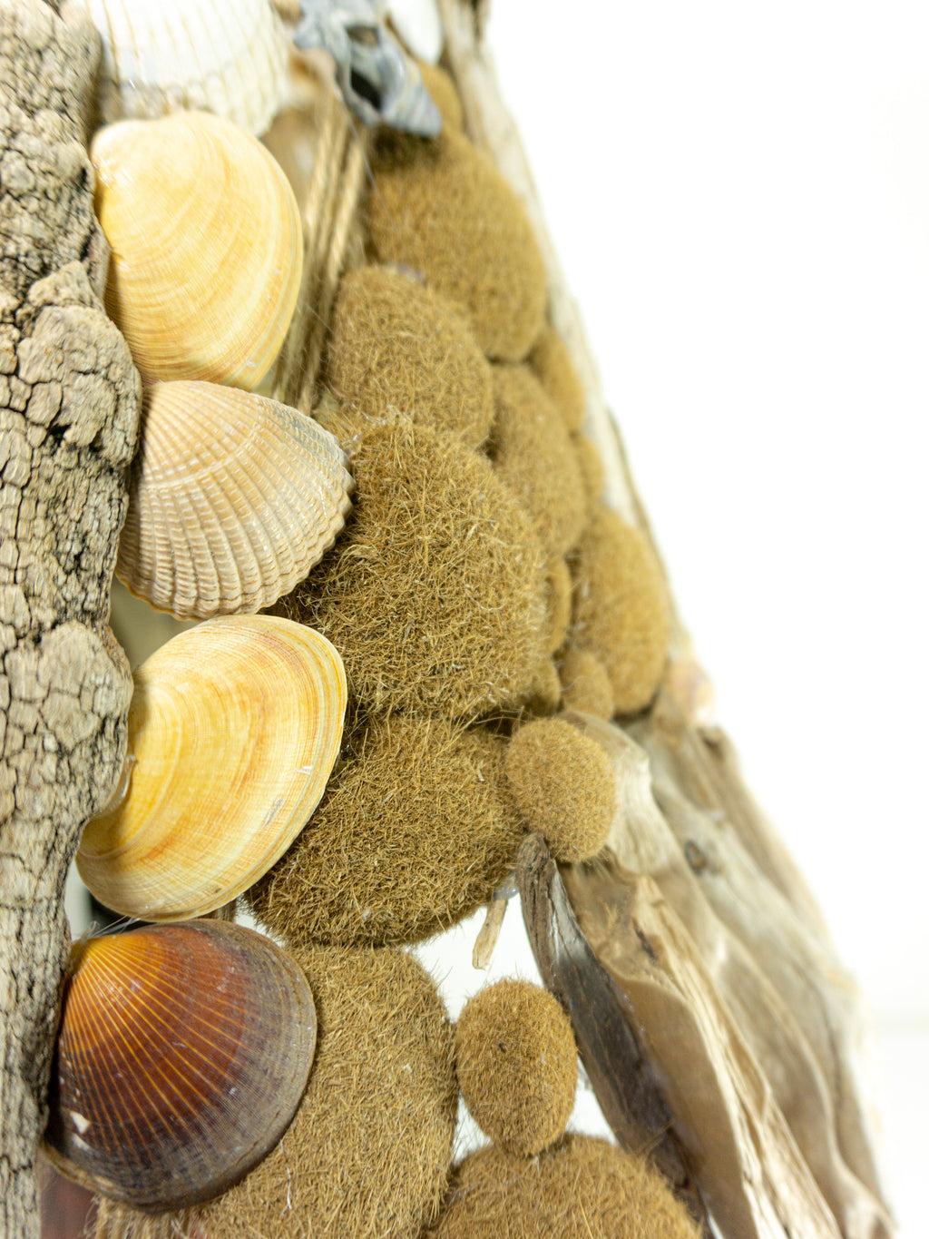 Unique DRIFTWOOD Table LAMP 'Greta' 1970s Danish midcentury pottery base