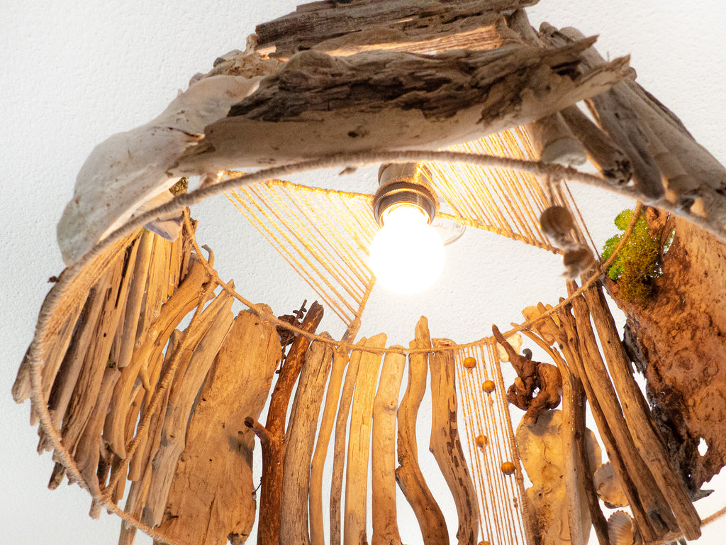 Unique DRIFTWOOD PENDANT LIGHT 'Aarhus', hand-crafted sustainable ceiling lamp