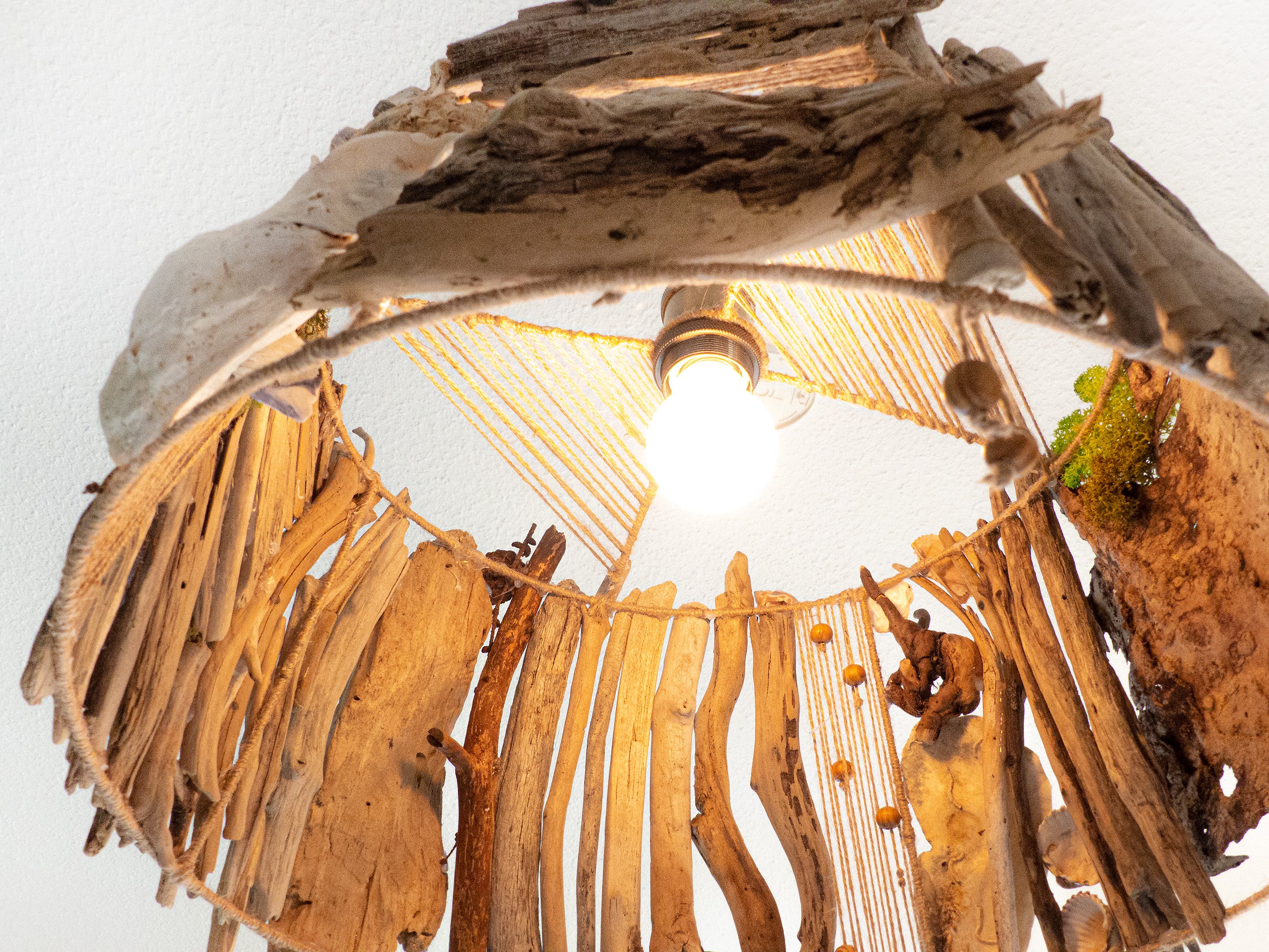 Unique DRIFTWOOD PENDANT LIGHT 'Aarhus', hand-crafted sustainable ceiling lamp