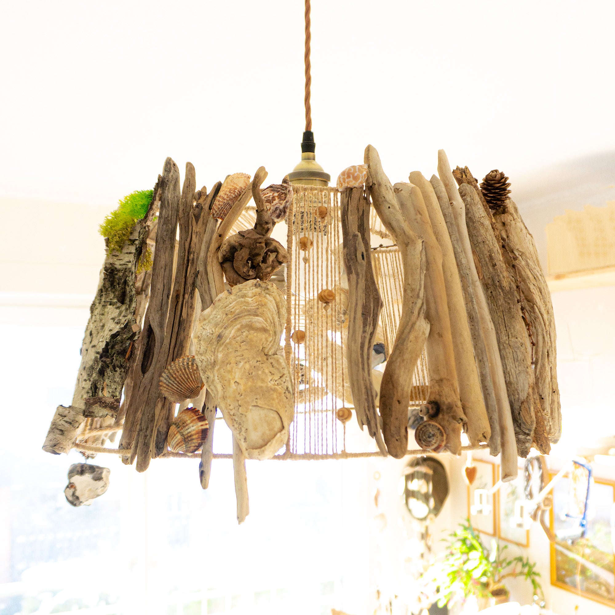 Unique DRIFTWOOD PENDANT LIGHT 'Aarhus', hand-crafted sustainable ceiling lamp