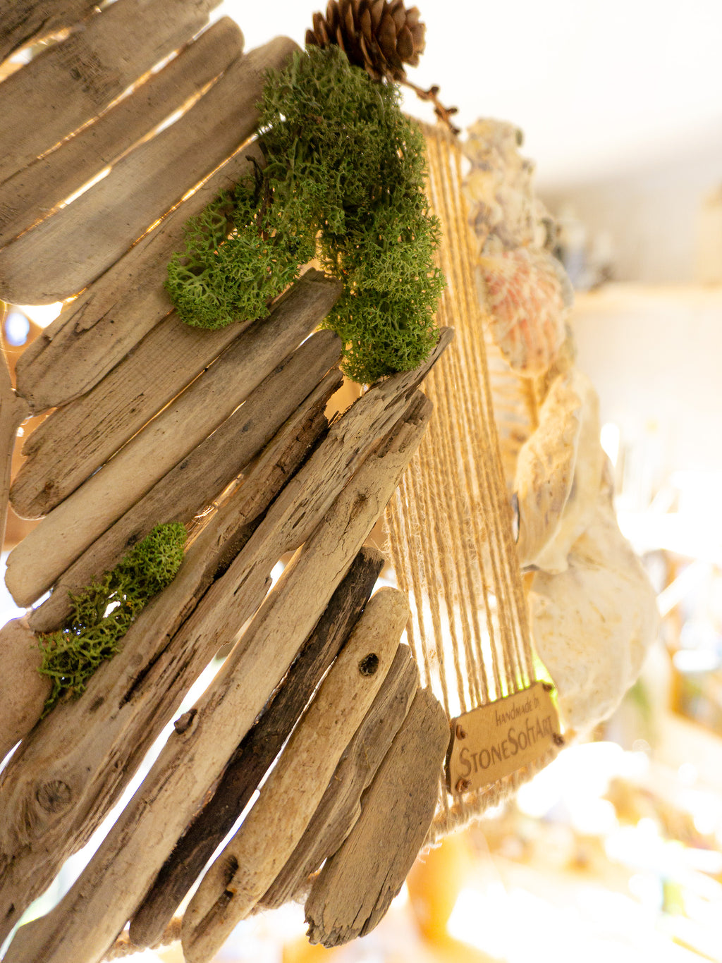 Unique DRIFTWOOD PENDANT LIGHT 'Aarhus', hand-crafted sustainable ceiling lamp