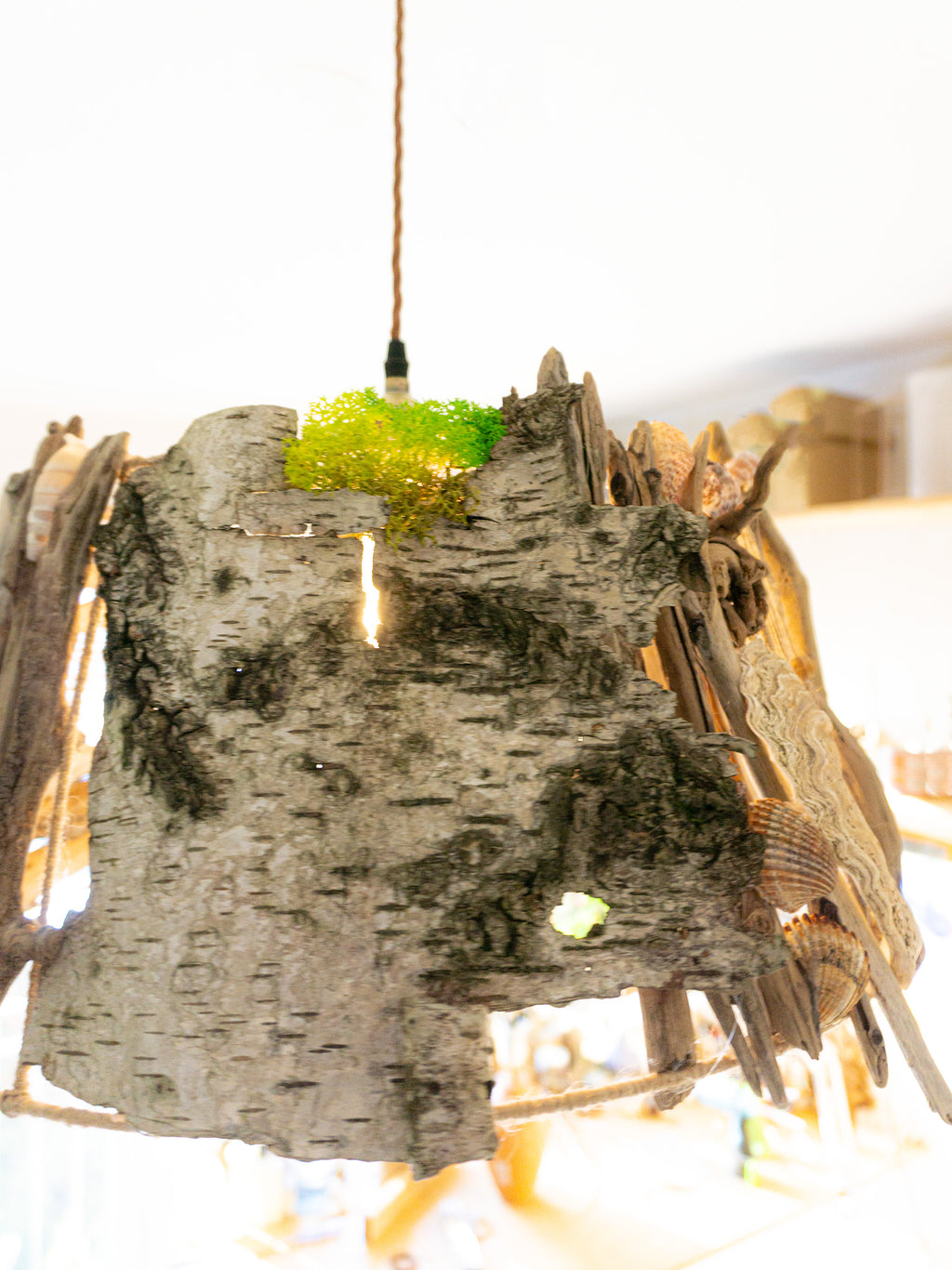 Unique DRIFTWOOD PENDANT LIGHT 'Aarhus', hand-crafted sustainable ceiling lamp