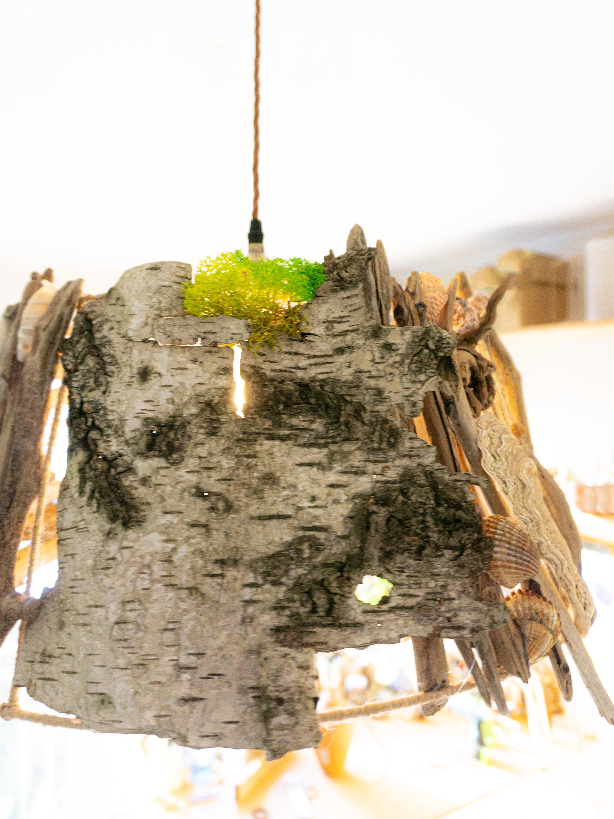 Unique DRIFTWOOD PENDANT LIGHT 'Aarhus', hand-crafted sustainable ceiling lamp