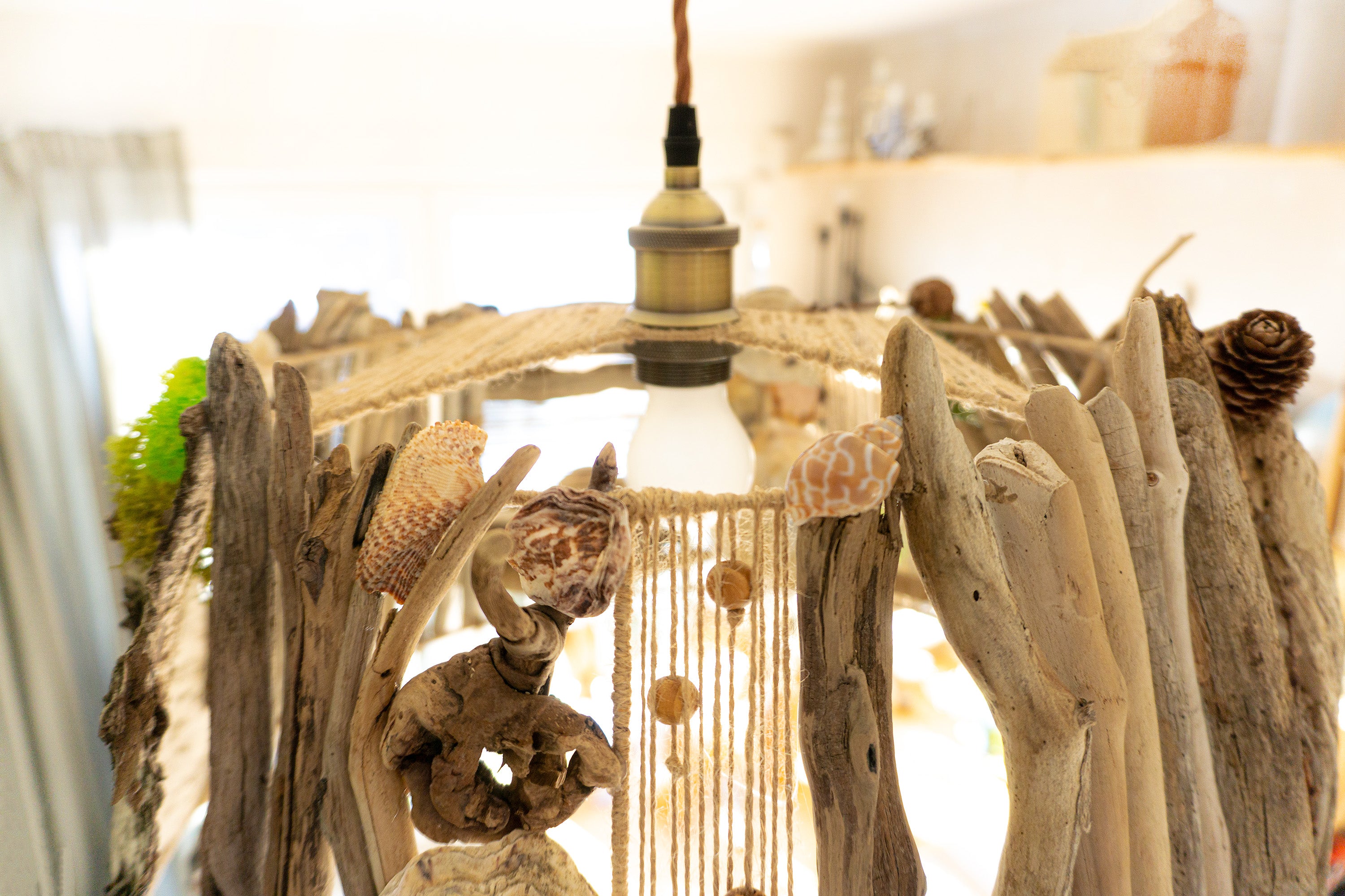 Unique DRIFTWOOD PENDANT LIGHT 'Aarhus', hand-crafted sustainable ceiling lamp