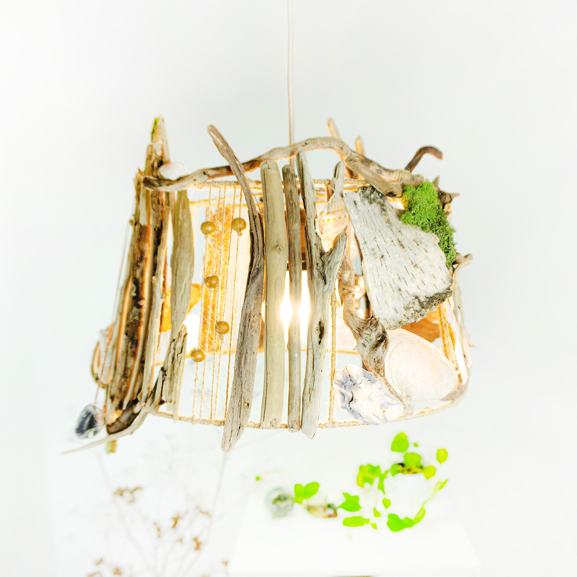 One-of-a-kind DRIFTWOOD PENDANT LIGHT 'Flensburg', handmade ceiling lamp