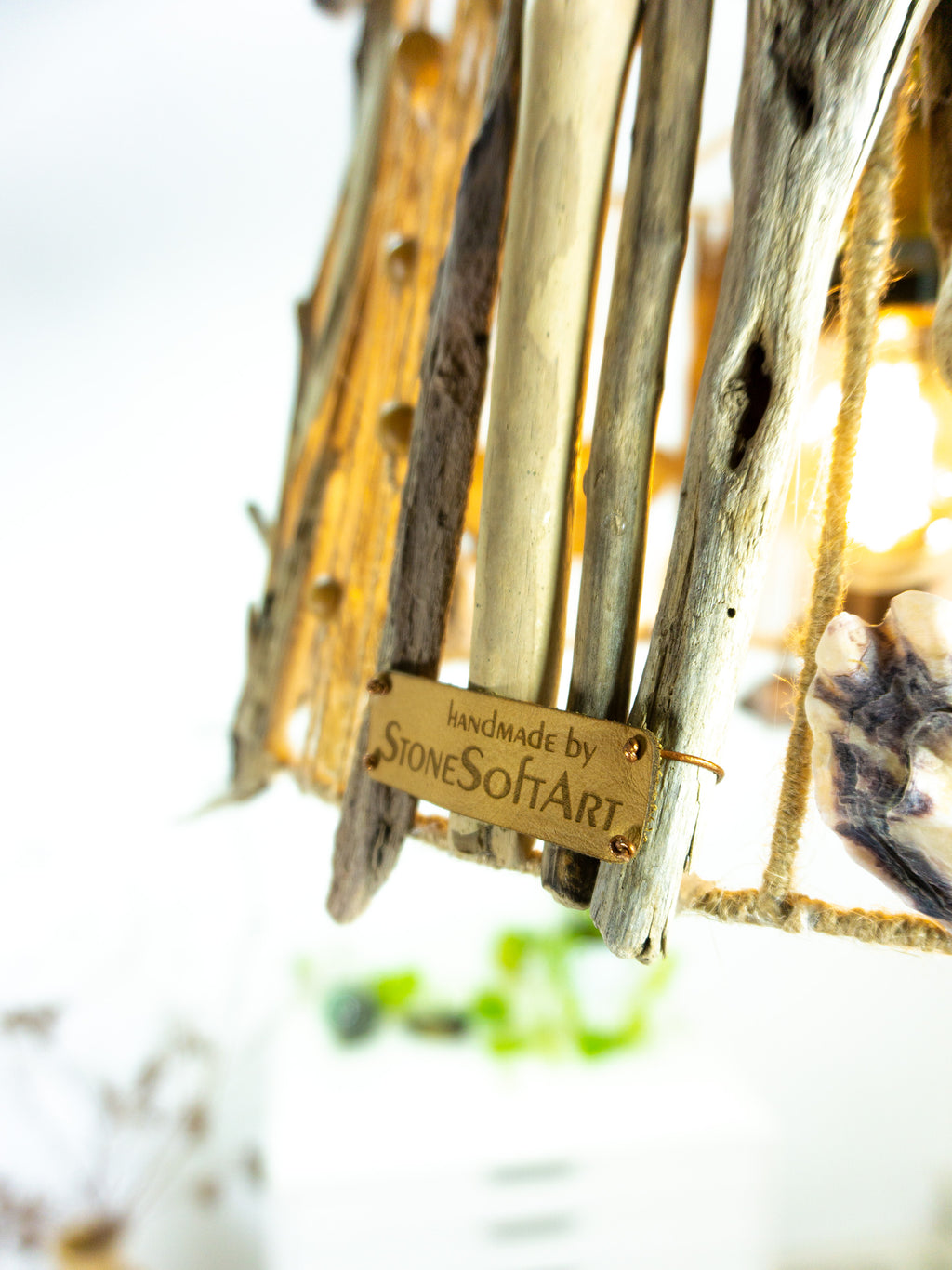 One-of-a-kind DRIFTWOOD PENDANT LIGHT 'Flensburg', handmade ceiling lamp