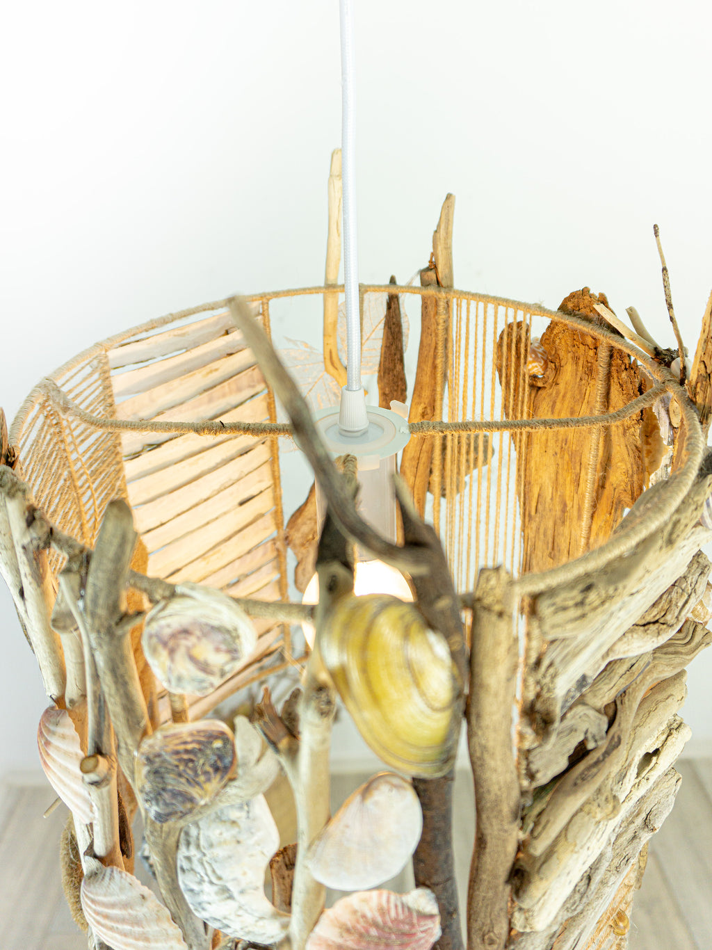 One-of-a-kind artisanal design lamp 'Skagen' DRIFTWOOD PENDANT LIGHT