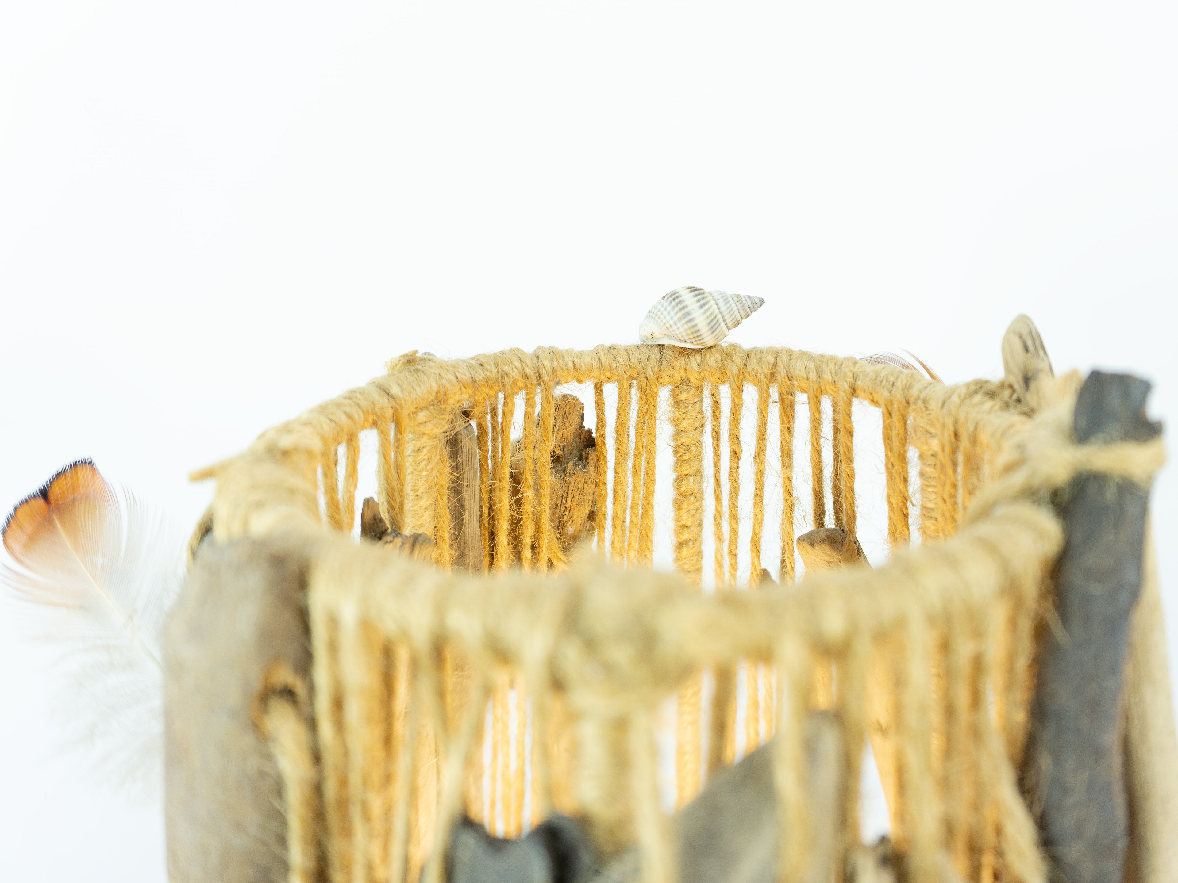 Slim Accent Driftwood Table LAMP 'AURI' with Metal Base