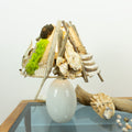 ALVA Handcrafted Driftwood Accent Lamp – White Ceramic Table Light