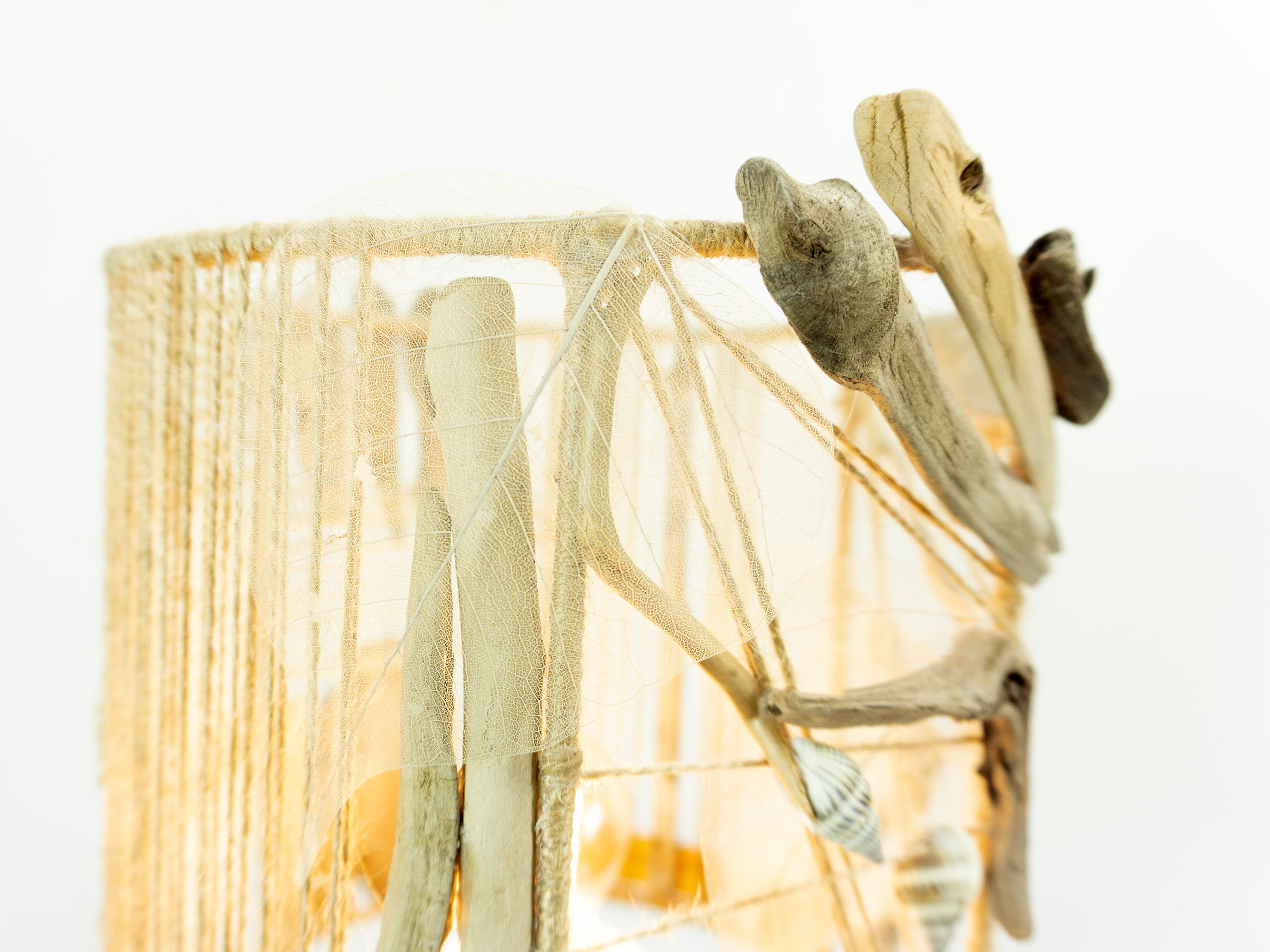 TUULI Handcrafted Table Lamp – Natural Driftwood Design with Wooden Base