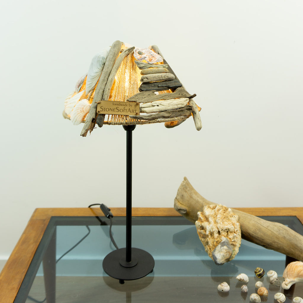 LYKKE Coastal Driftwood Table Lamp – Handcrafted Accent Lighting