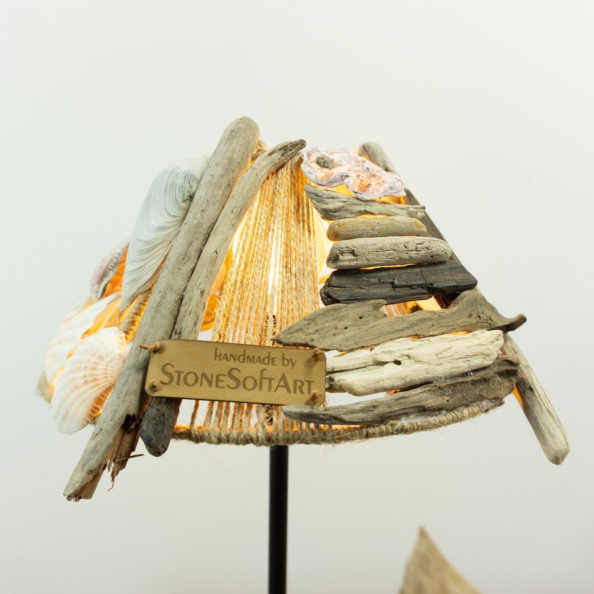 LYKKE Coastal Driftwood Table Lamp – Handcrafted Accent Lighting