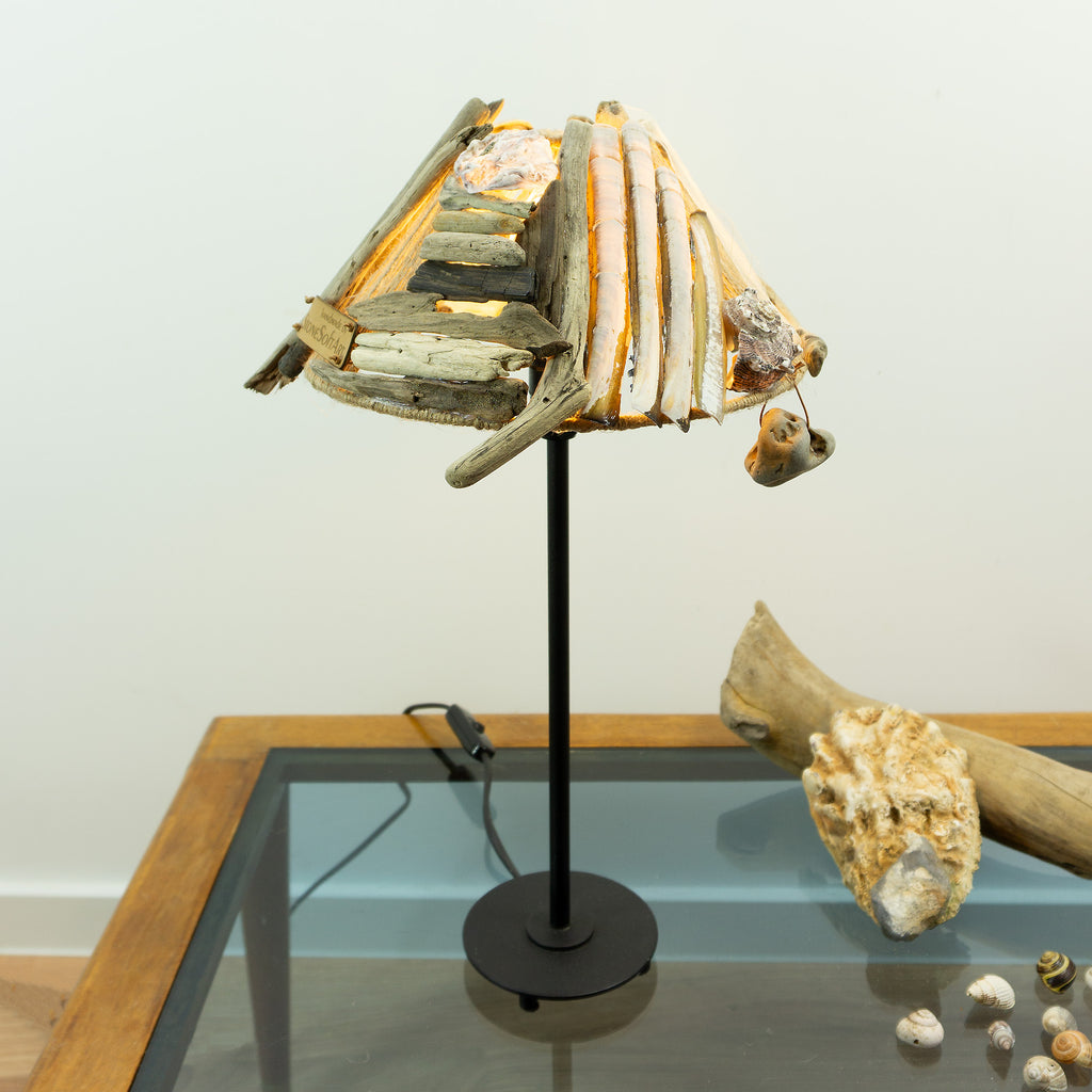 LYKKE Coastal Driftwood Table Lamp – Handcrafted Accent Lighting