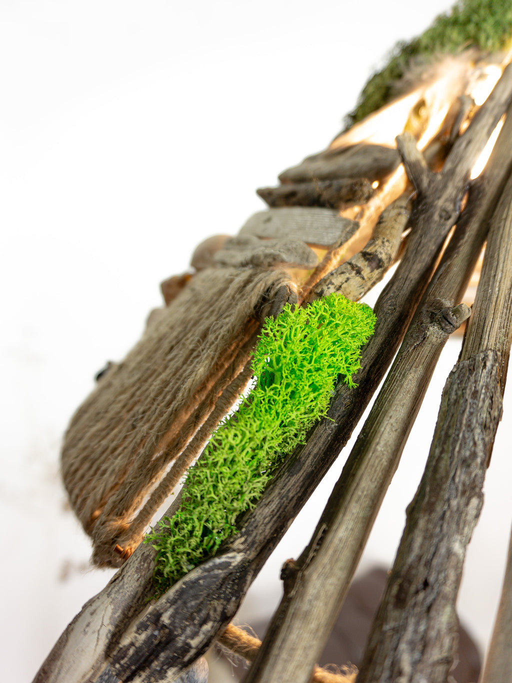 Large unique DRIFTWOOD PENDANT LIGHT 'Malmö', hand-crafted ceiling lamp