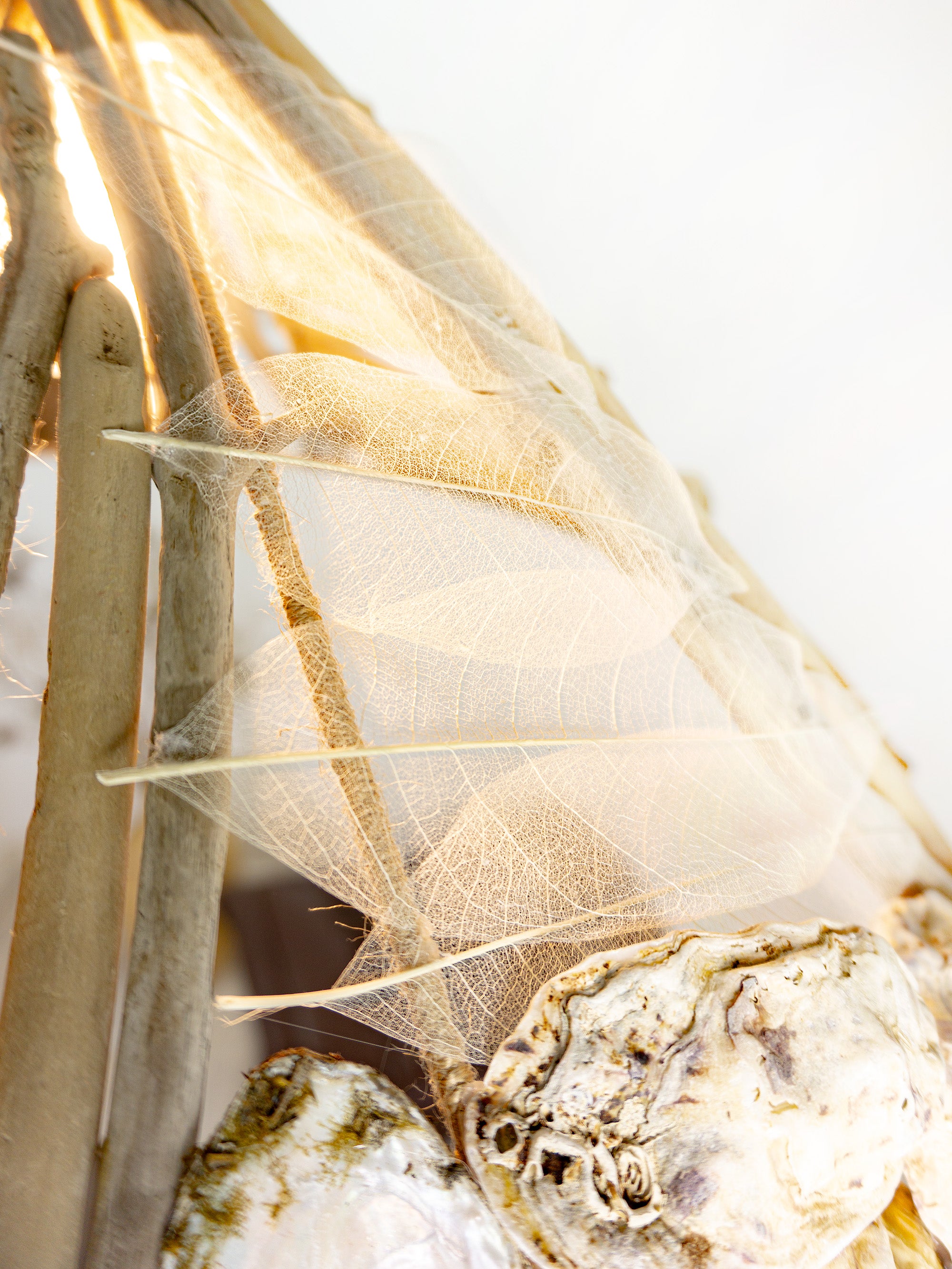 Large unique DRIFTWOOD PENDANT LIGHT 'Malmö', hand-crafted ceiling lamp