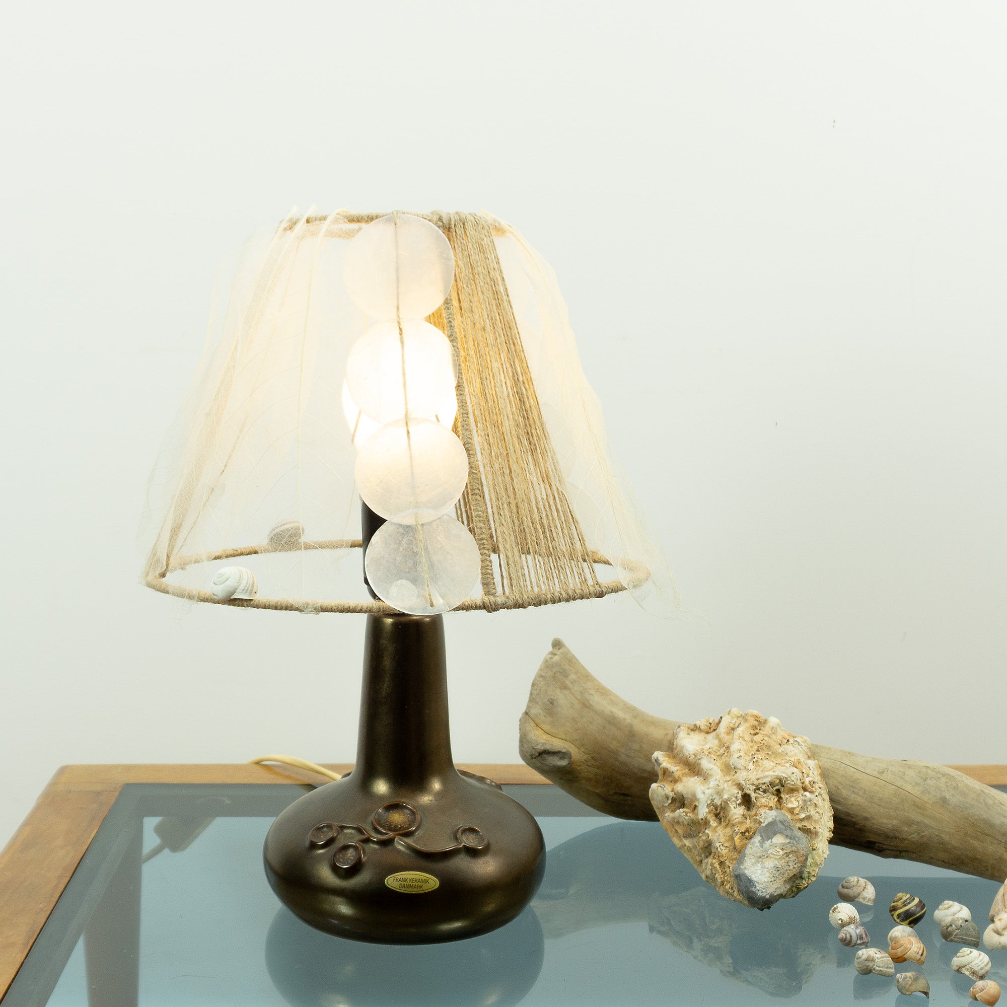 LIV Handcrafted Table Lamp – Handcrafted Accent Light with Danish Ceramic Base