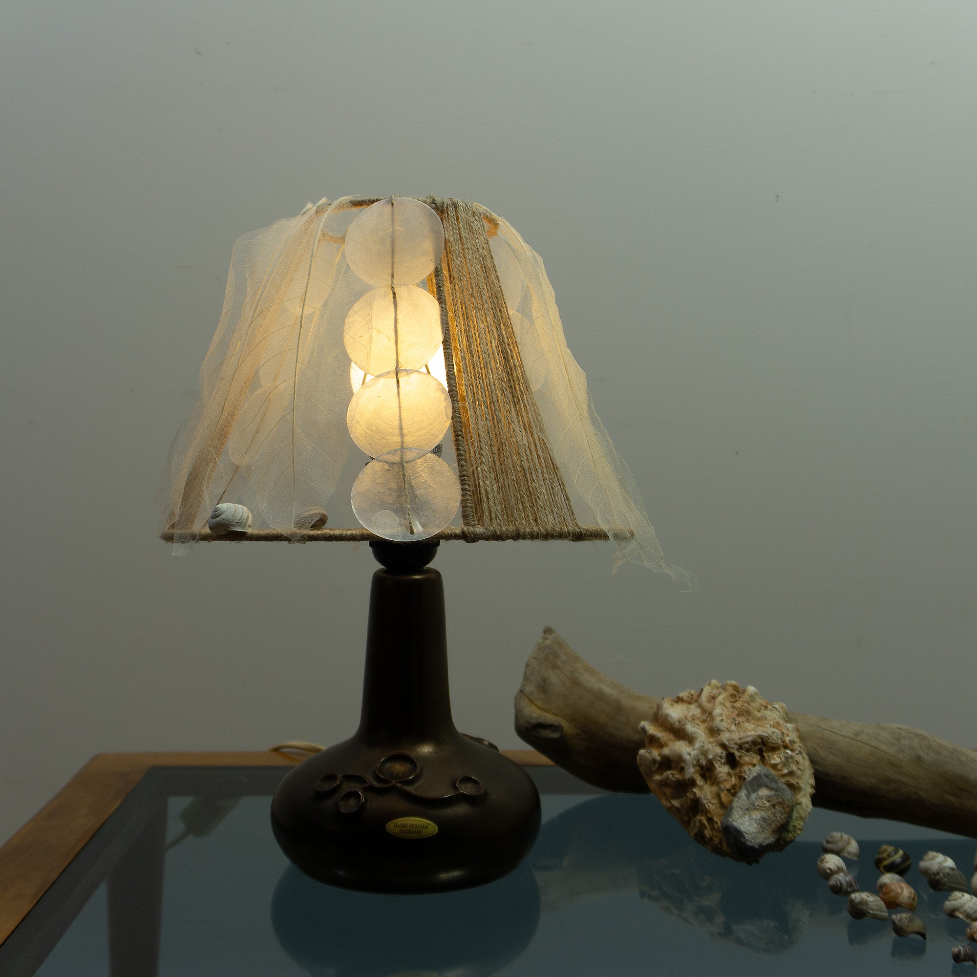 LIV Handcrafted Table Lamp – Handcrafted Accent Light with Danish Ceramic Base