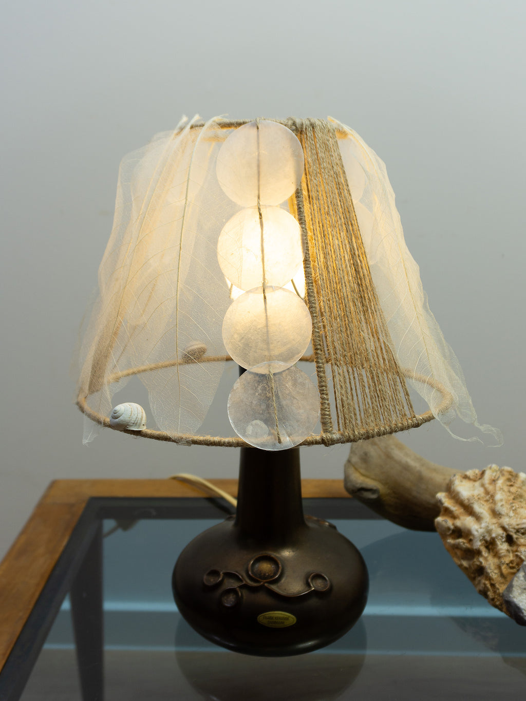 LIV Handcrafted Table Lamp – Handcrafted Accent Light with Danish Ceramic Base