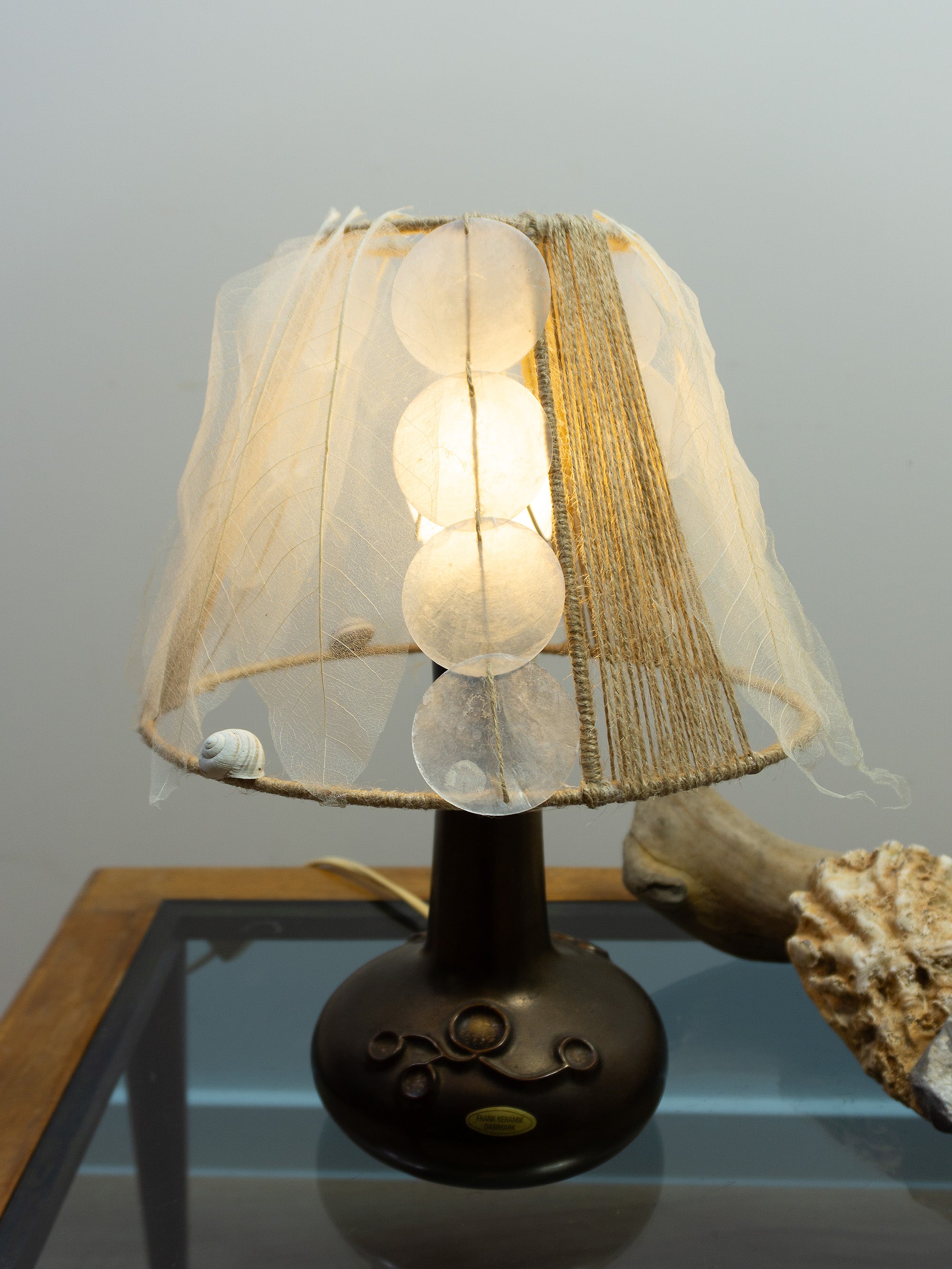 LIV Handcrafted Table Lamp – Handcrafted Accent Light with Danish Ceramic Base