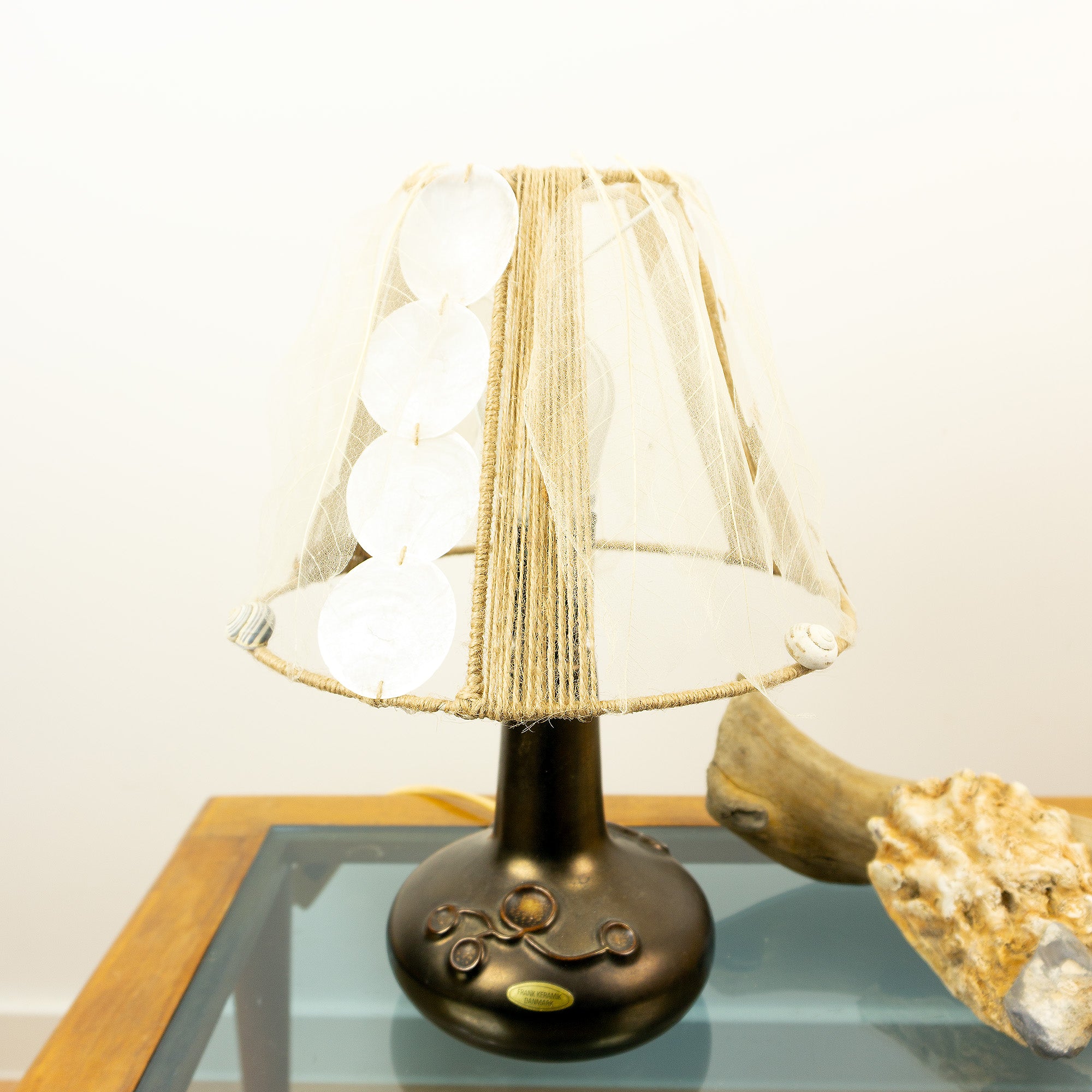 LIV Handcrafted Table Lamp – Handcrafted Accent Light with Danish Ceramic Base