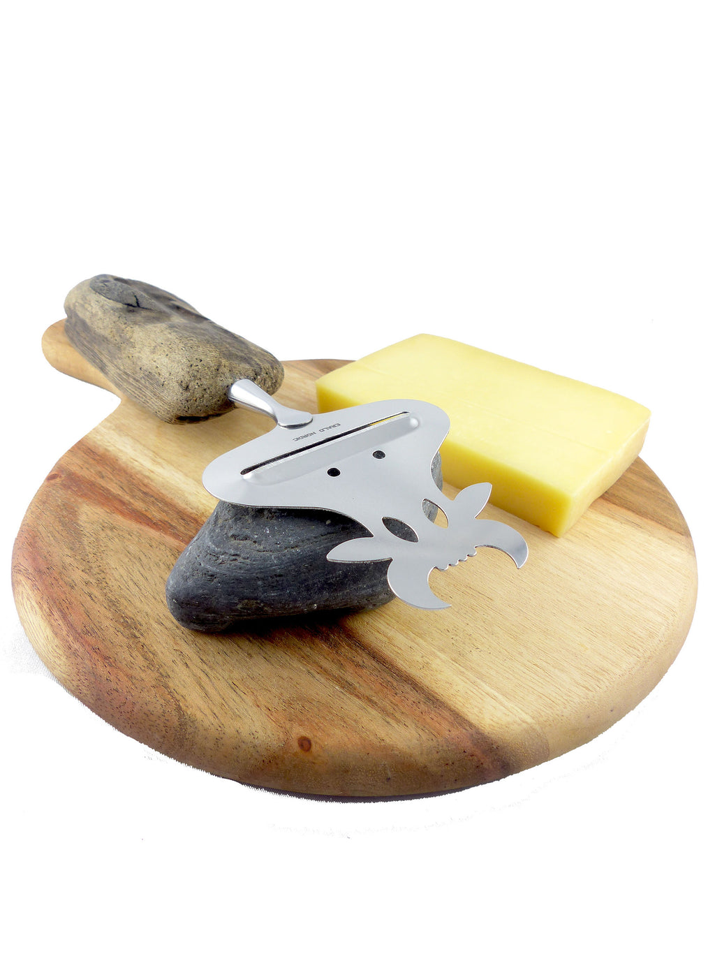 CHEESE SLICER 'Cow Carla' with DRIFTWOOD handle, cow cutlery, handcrafted by StoneSoftArt